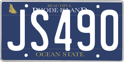 RI license plate JS490