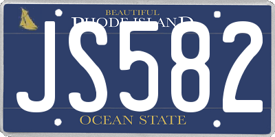 RI license plate JS582