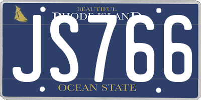 RI license plate JS766