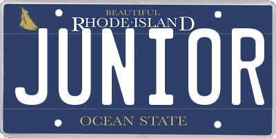 RI license plate JUNIOR