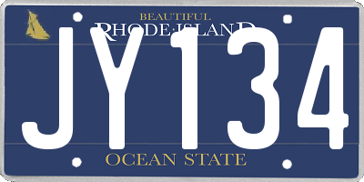 RI license plate JY134