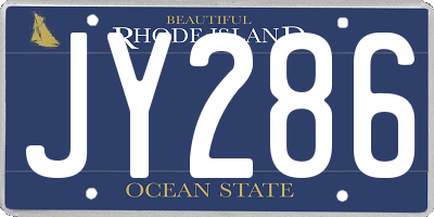 RI license plate JY286