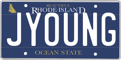 RI license plate JYOUNG