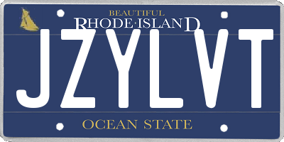 RI license plate JZYLVT