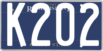 RI license plate K202