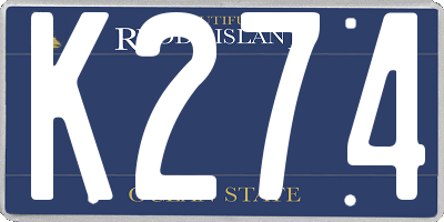 RI license plate K274