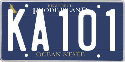 RI license plate KA101