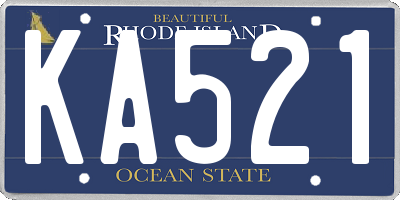 RI license plate KA521