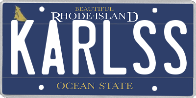 RI license plate KARLSS