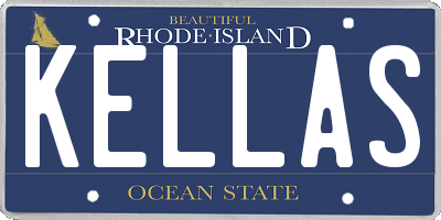 RI license plate KELLAS