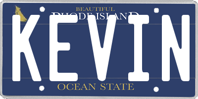 RI license plate KEVIN