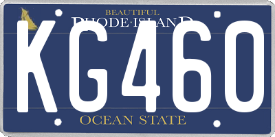 RI license plate KG460