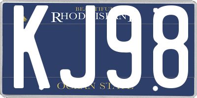 RI license plate KJ98