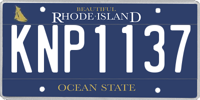 RI license plate KNP1137