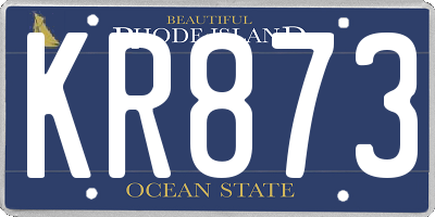 RI license plate KR873