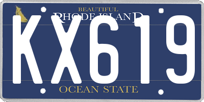 RI license plate KX619