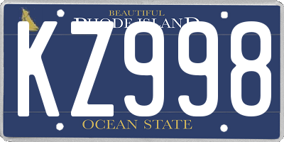 RI license plate KZ998