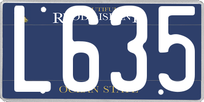 RI license plate L635