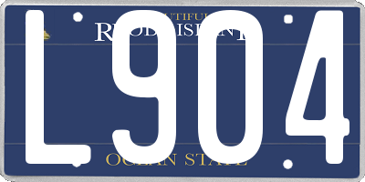 RI license plate L904