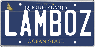 RI license plate LAMBOZ