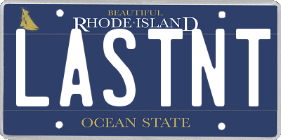 RI license plate LASTNT