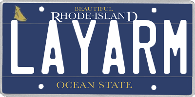 RI license plate LAYARM