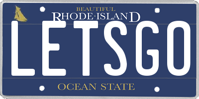 RI license plate LETSGO