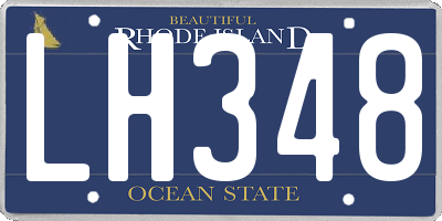 RI license plate LH348