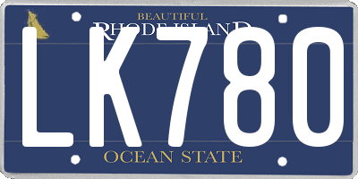 RI license plate LK780