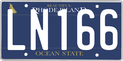 RI license plate LN166