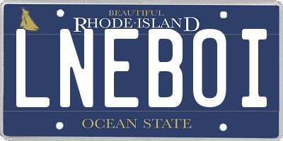 RI license plate LNEBOI