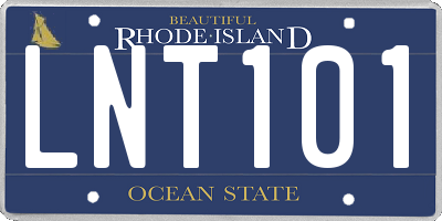 RI license plate LNT101