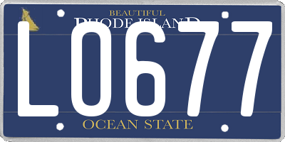 RI license plate LO677