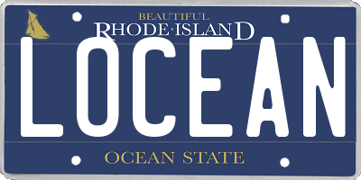 RI license plate LOCEAN