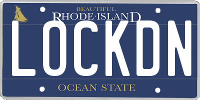 RI license plate LOCKDN