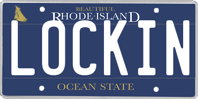 RI license plate LOCKIN