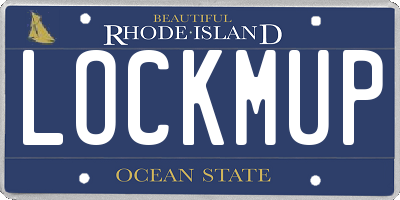 RI license plate LOCKMUP