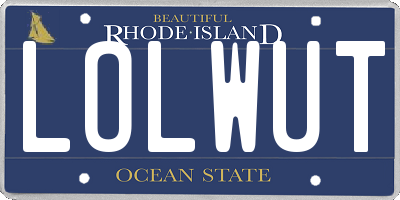 RI license plate LOLWUT