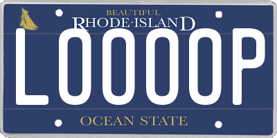 RI license plate LOOOOP