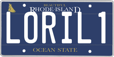 RI license plate LORIL1