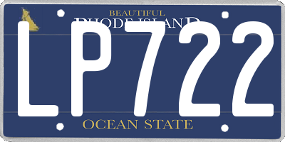 RI license plate LP722