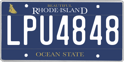 RI license plate LPU4848