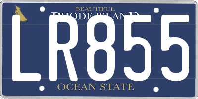 RI license plate LR855