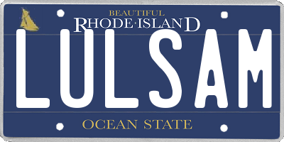 RI license plate LULSAM