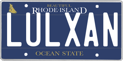 RI license plate LULXAN