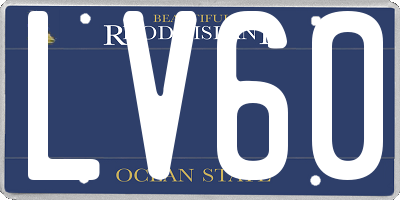 RI license plate LV60