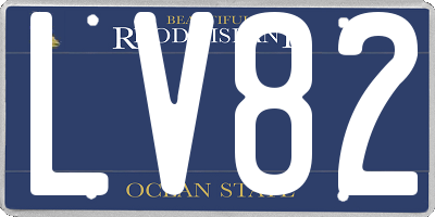 RI license plate LV82