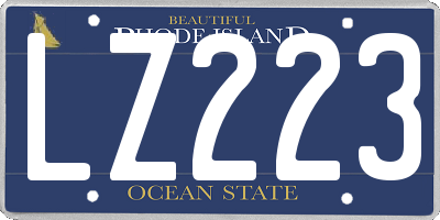 RI license plate LZ223