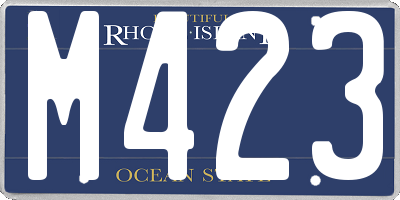RI license plate M423