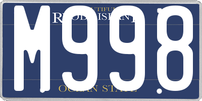 RI license plate M998